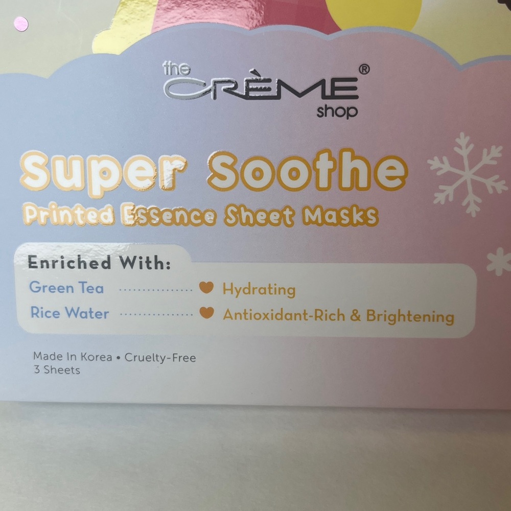 The Creme Shop Super Soothe Printed Essence Sheet Masks 3 pcs. Green Tea - Picture 2 of 4